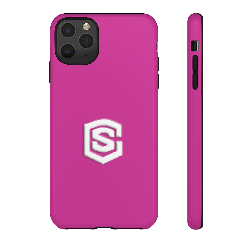 Pink Tough Cases White Logo