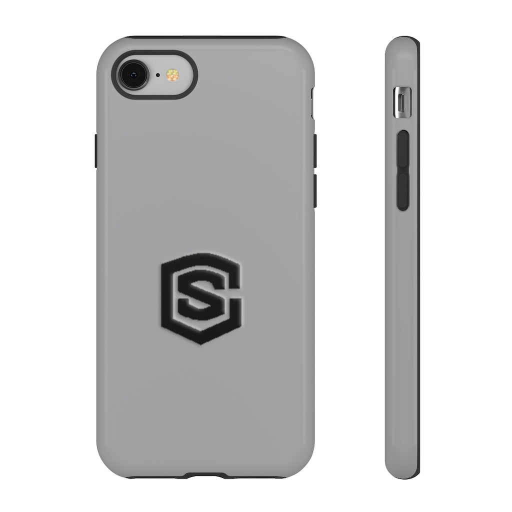 Grey Tough Cases Black Logo