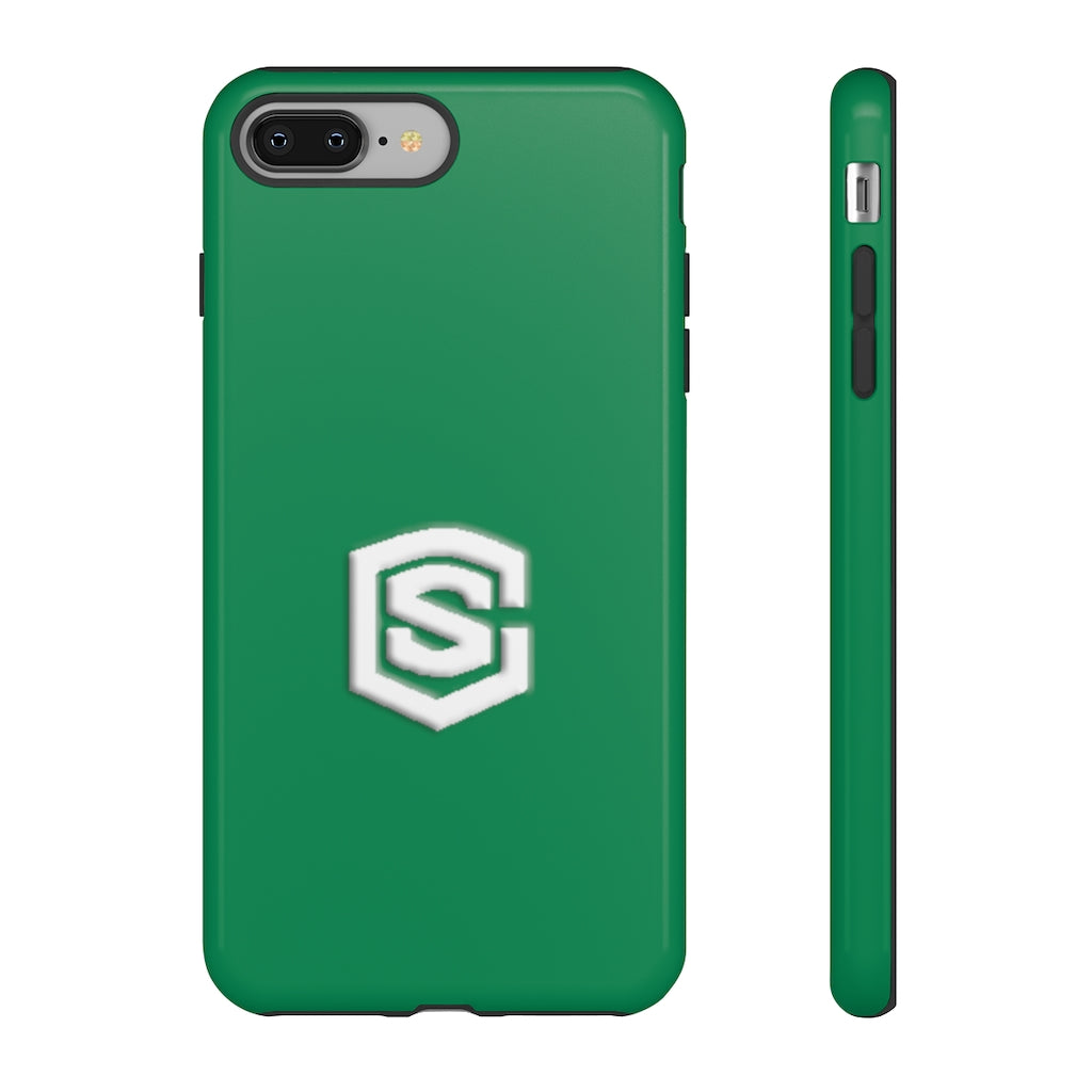 Green Tough Cases White Logo