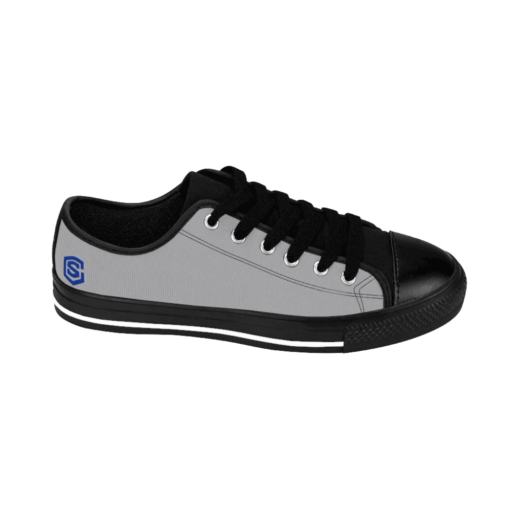 grey Women's Sneakers Blue logo