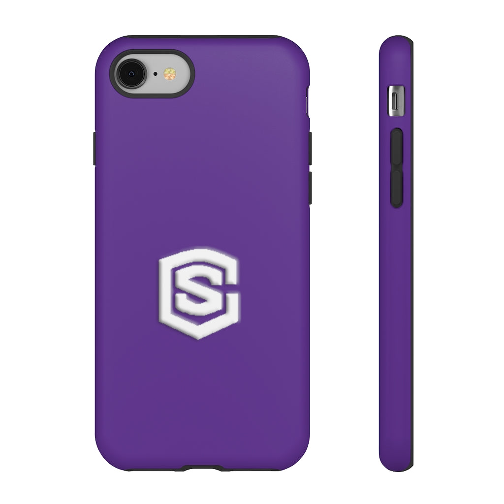 Purple Tough Cases White Logo