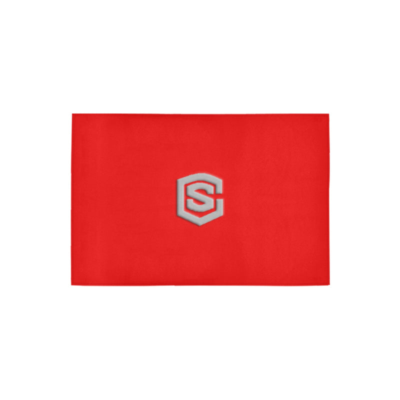 Red Doormat 24" x 16" (Sponge Material) with Silver Logo Doormat 24" x 16" (Sponge Material)