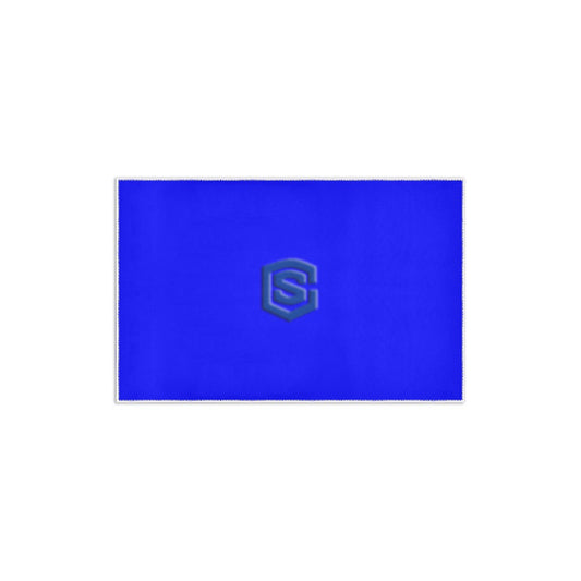 BLUE SMALL AREA RUG WITH BLUE LOGO Area Rug 2.6' x 1.7'