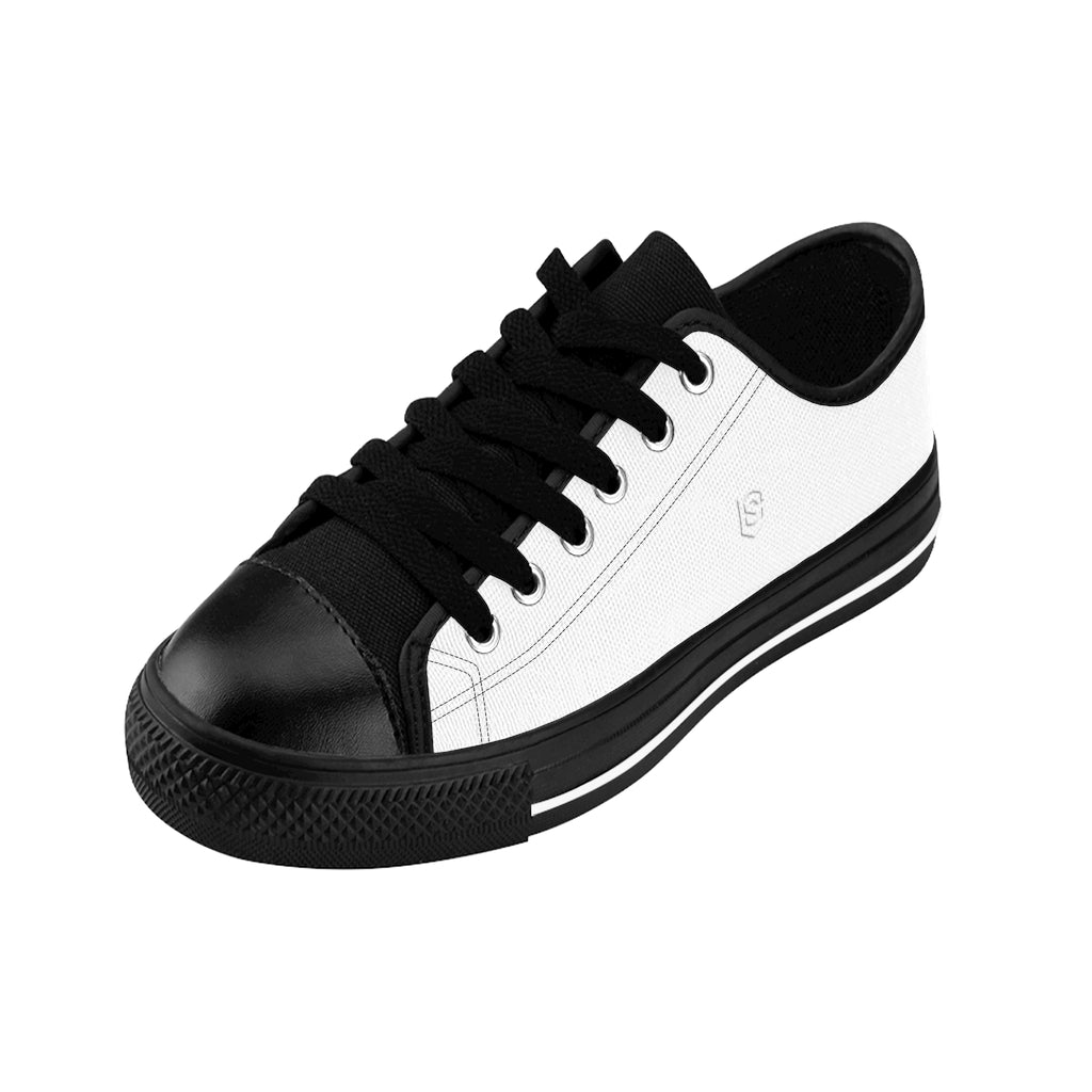 white Men's Sneakers - white logo