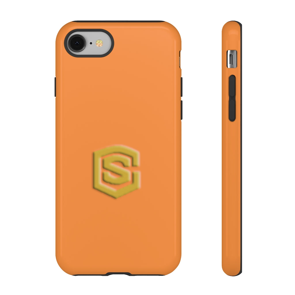 Orange Tough Cases Gold Logo