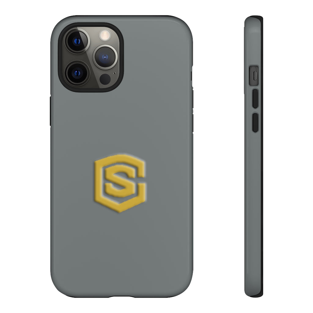 Grey Tough Cases Gold Logo