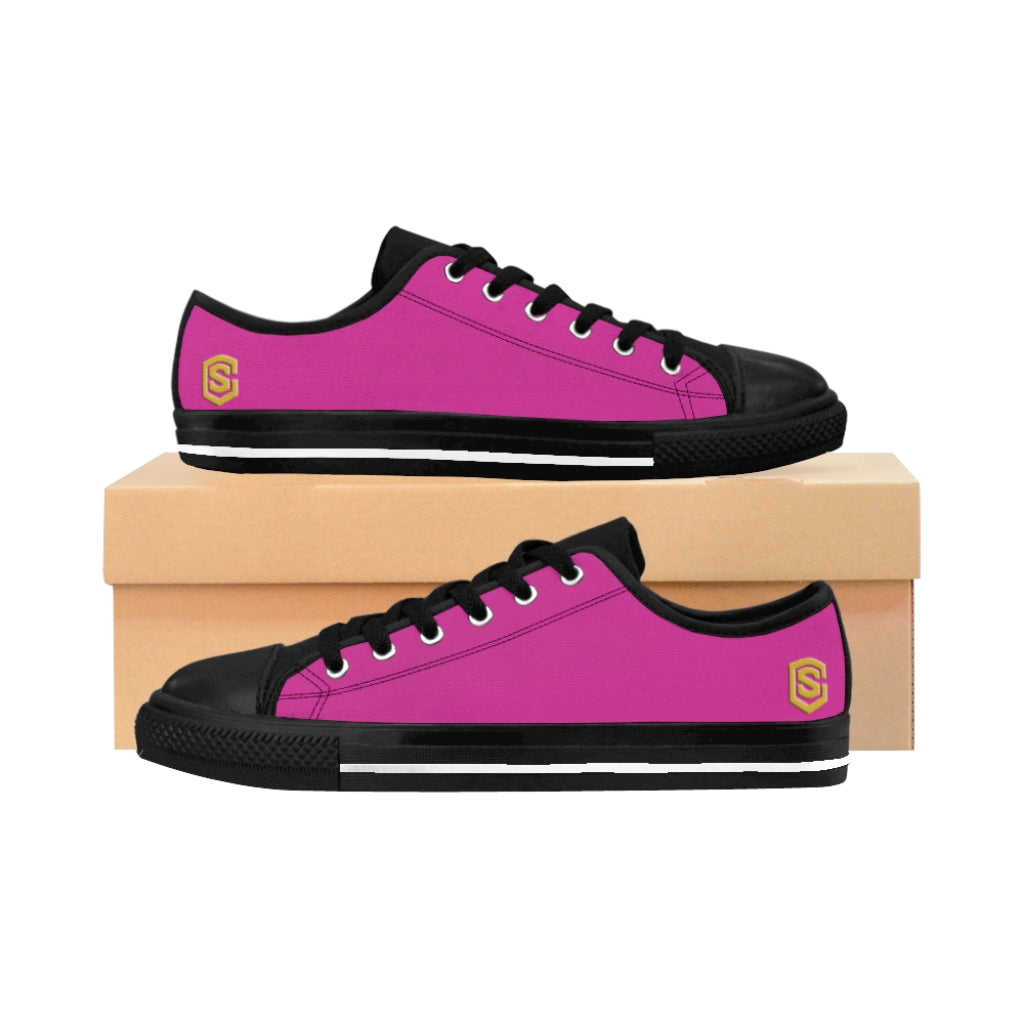pink Women's Sneakers Gold logo