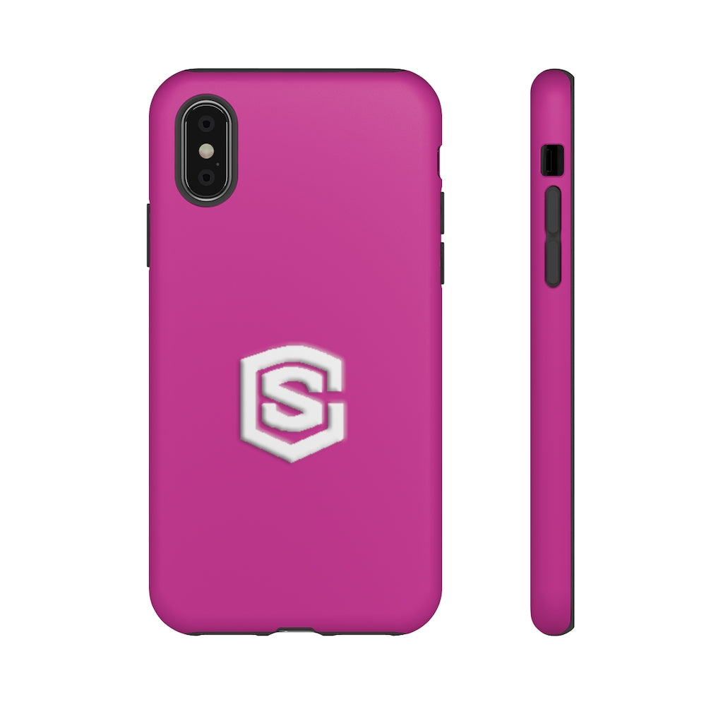 Pink Tough Cases White Logo