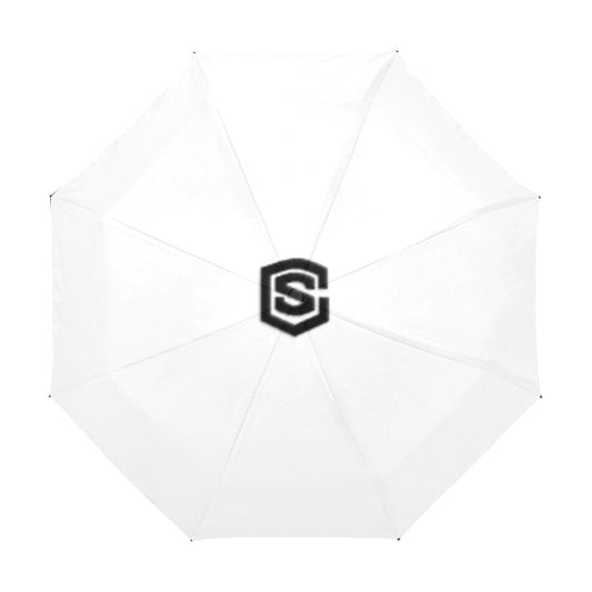 White Anti-UV Automatic Umbrella With Black Logo Anti-UV Automatic Umbrella(Outside Printing)(Model U09)