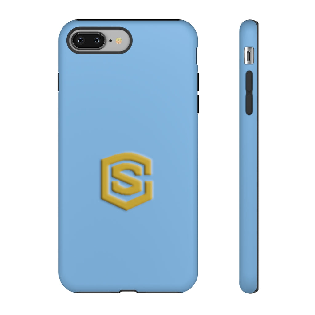 Blue Tough Cases Gold Logo