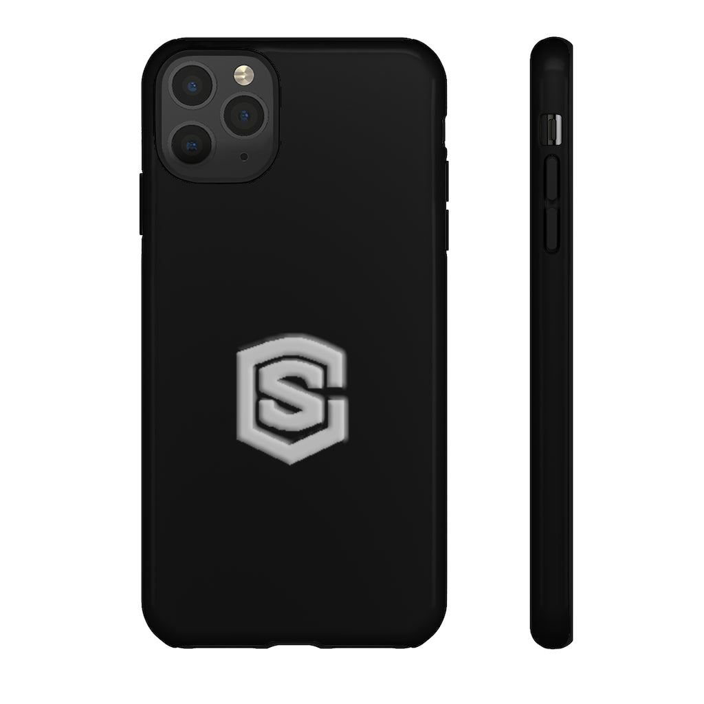 Black Tough Cases Silver Logo