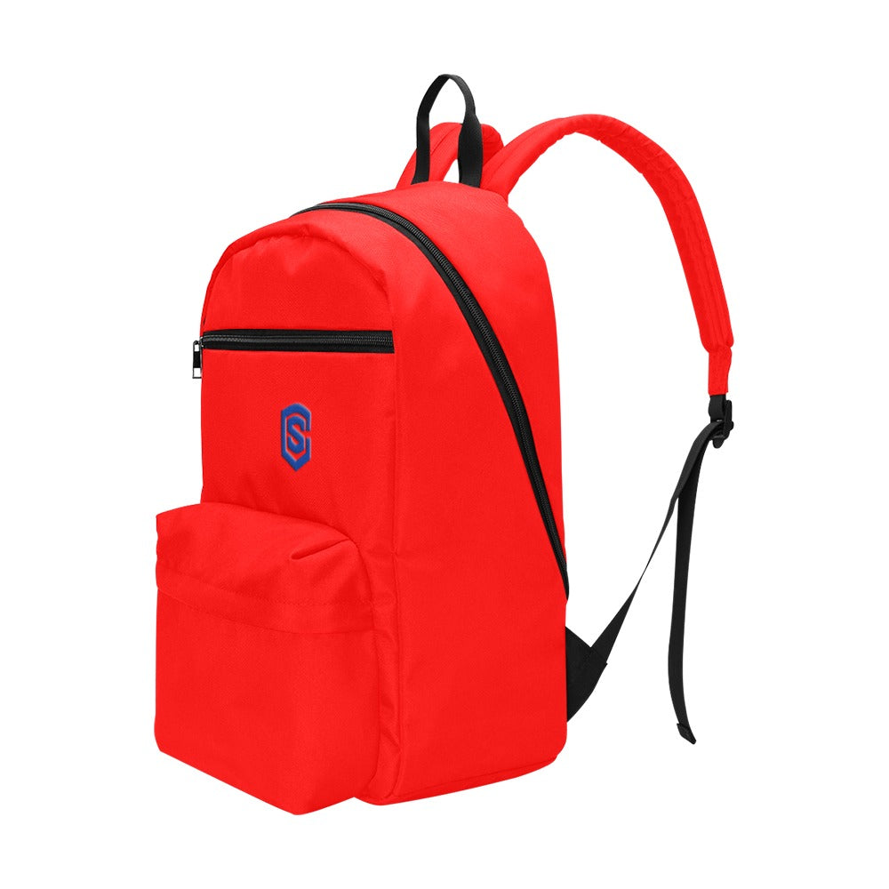 Red Travel Backpack With Blue Logo Travel Backpack(Large Capacity)(Model 1691)