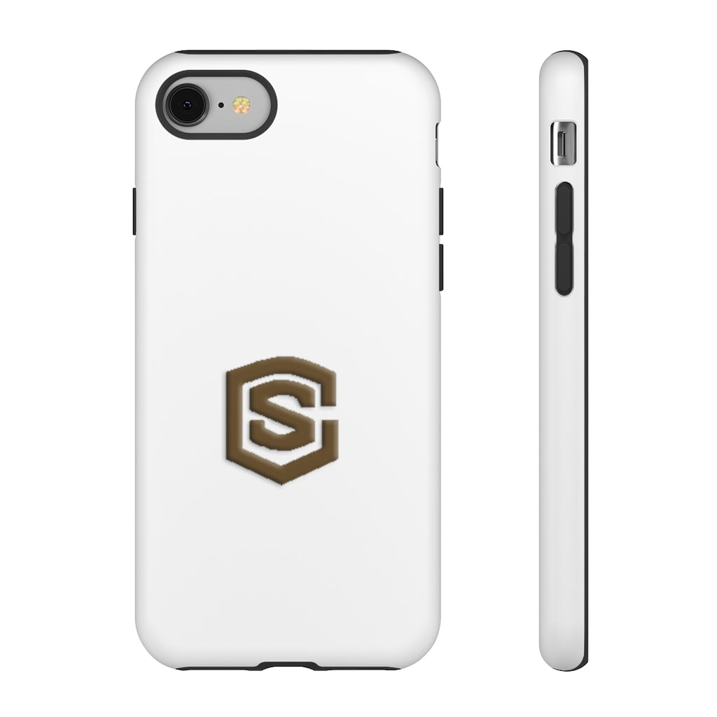 Black Tough Cases White Logo