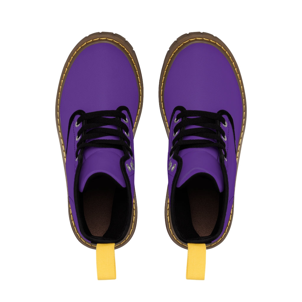 Violet Men's Canvas Boots Violet Logo