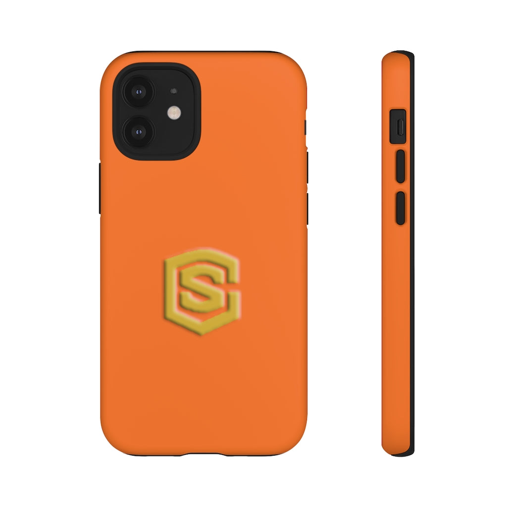 Orange Tough Cases Gold Logo