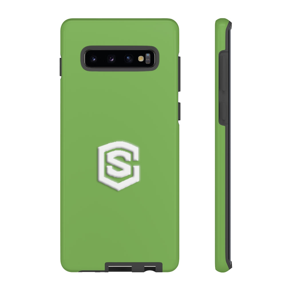 Green Tough Cases White Logo