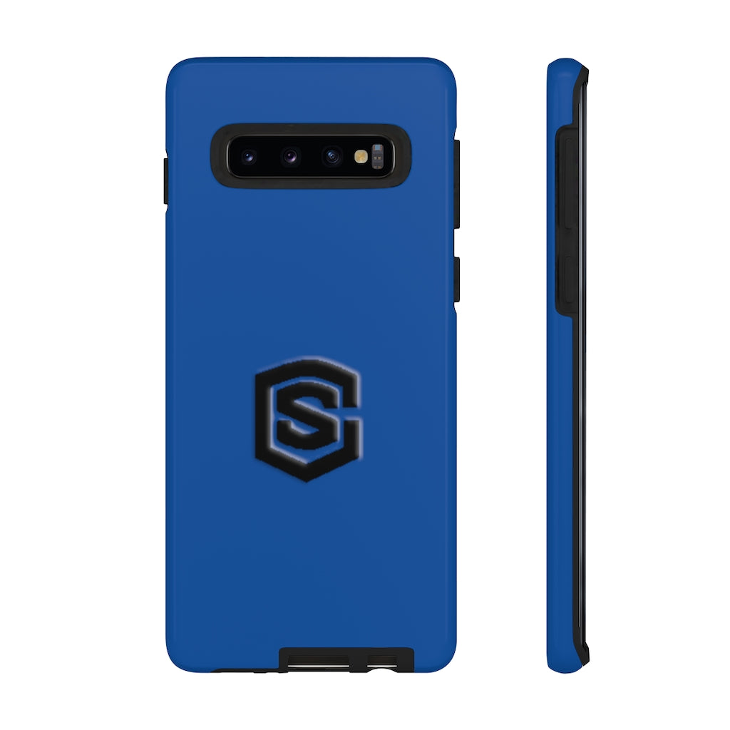 Blue Tough Cases Black Logo