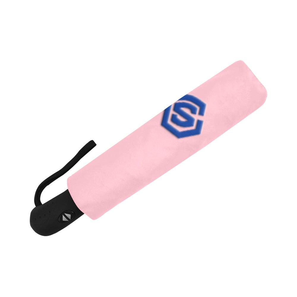 Pink Anti-UV Automatic Umbrella With Blue Logo Anti-UV Automatic Umbrella(Outside Printing)(Model U09)