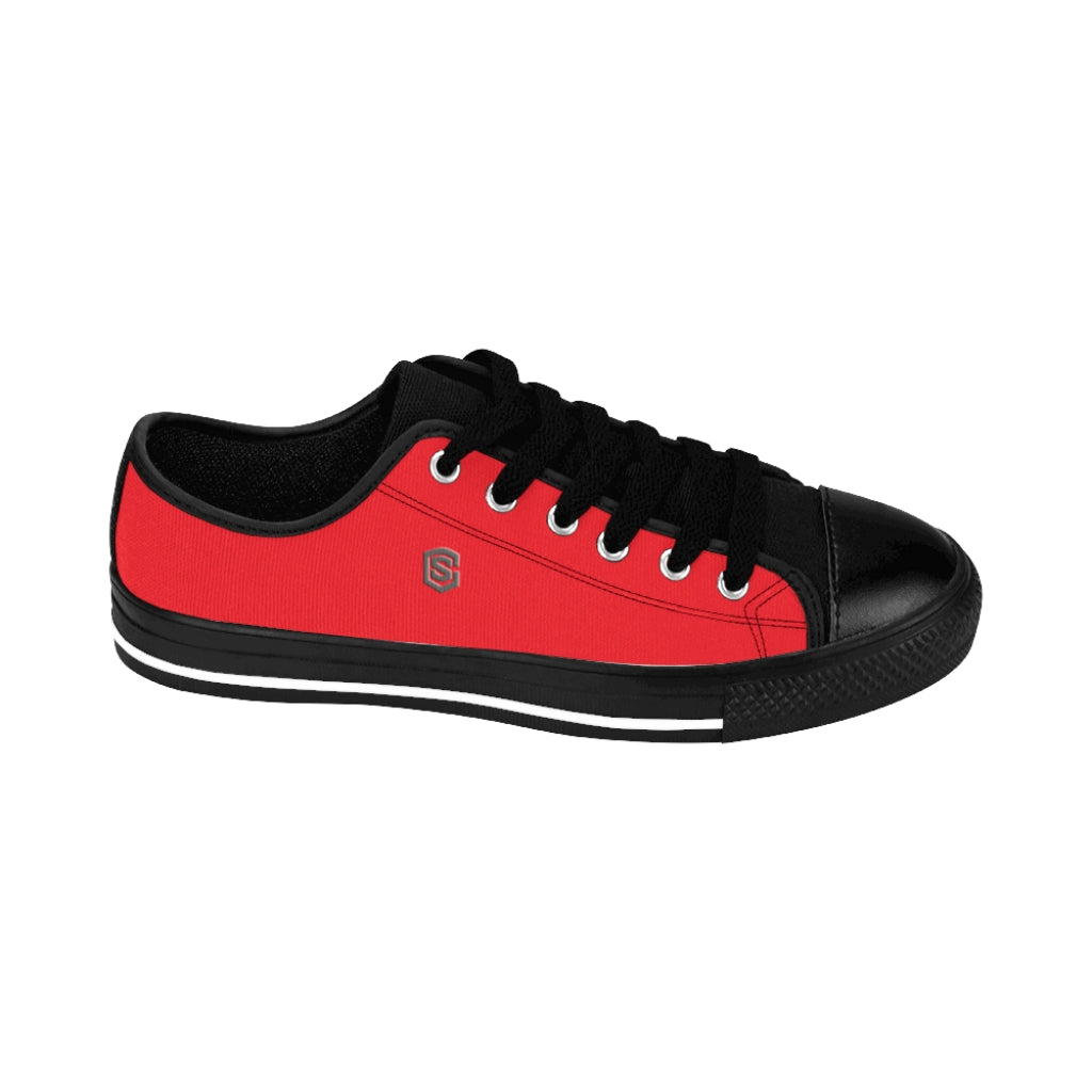 red Men's Sneakers - gray logo