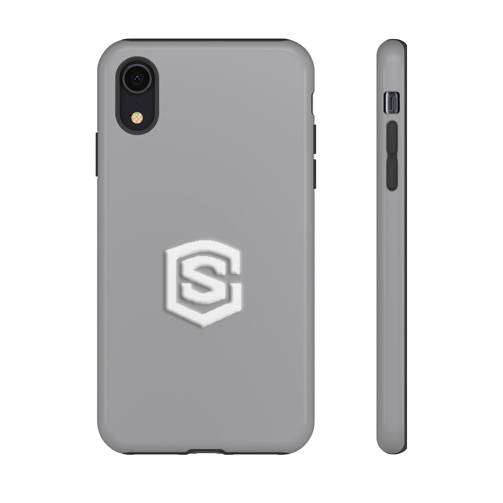 Silver Tough Cases White Logo