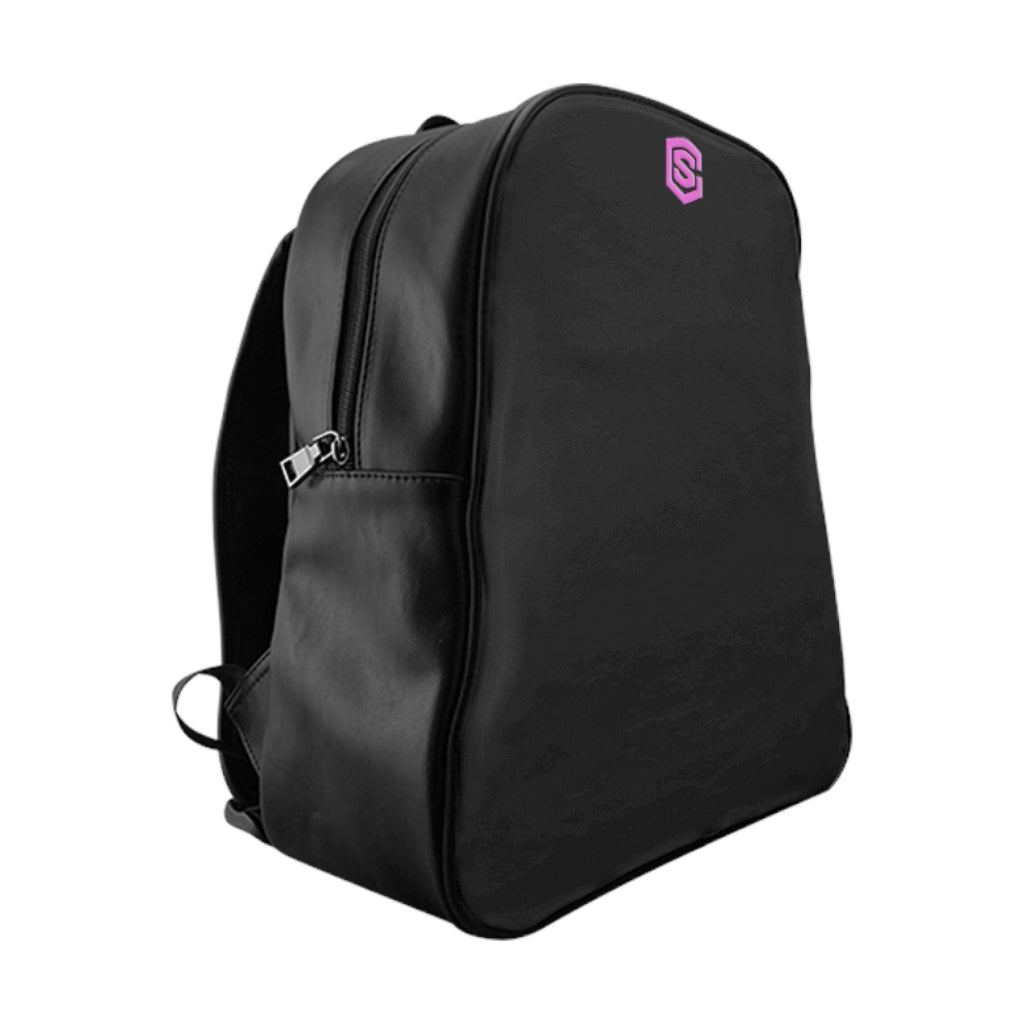 School Backpack Pink Logo
