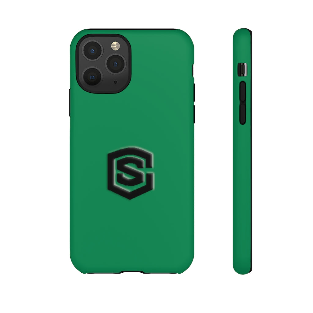 Green Tough Cases Black Logo