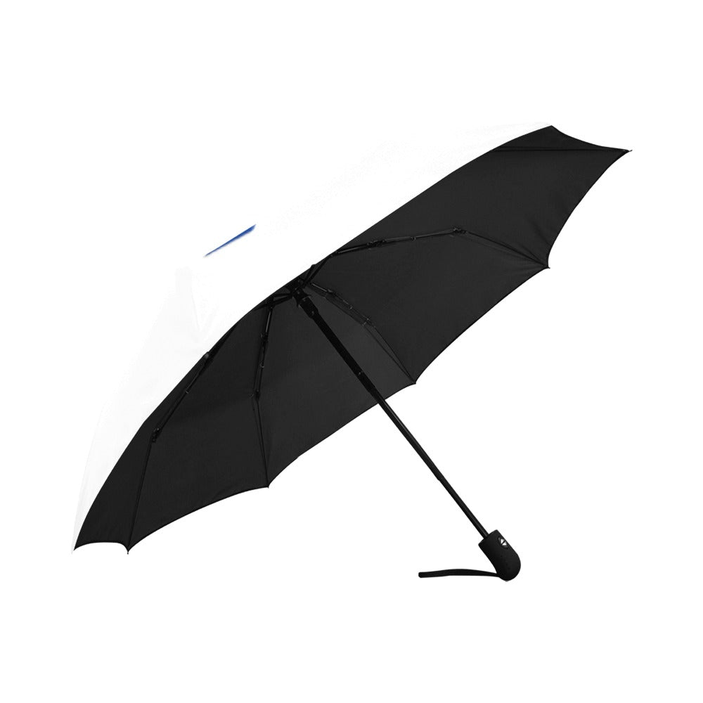White Anti-UV Automatic Umbrella With Blue Logo Anti-UV Automatic Umbrella(Outside Printing)(Model U09)