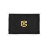 Black Doormat 24" x 16" (Sponge Material) with Gold Logo Doormat 24" x 16" (Sponge Material)