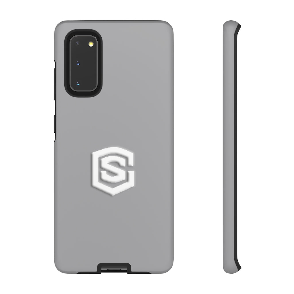 Silver Tough Cases White Logo