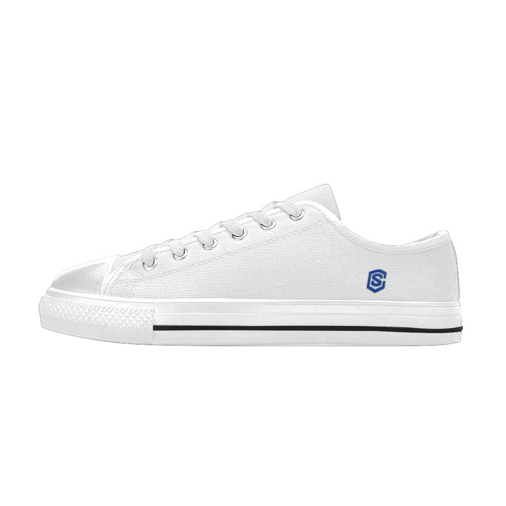 Blue logo Men's Classic Canvas Shoes (Model 018)