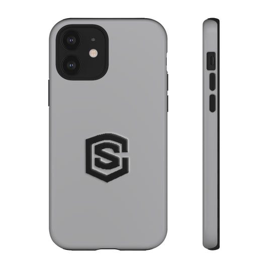 Grey Tough Cases Black Logo
