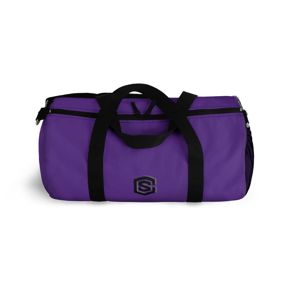 Purple Duffel Bag Black Logo
