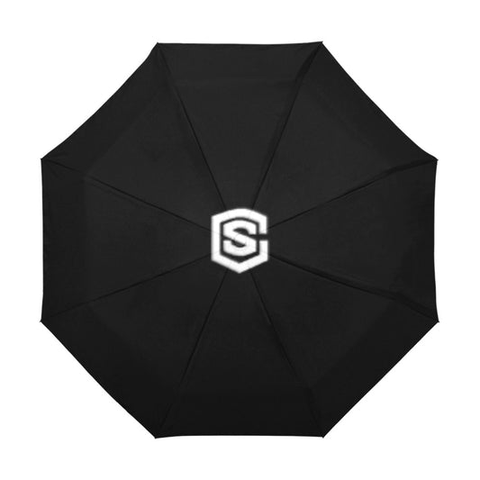 Black Anti-UV Automatic Umbrella With White Logo Anti-UV Automatic Umbrella(Outside Printing)(Model U09)