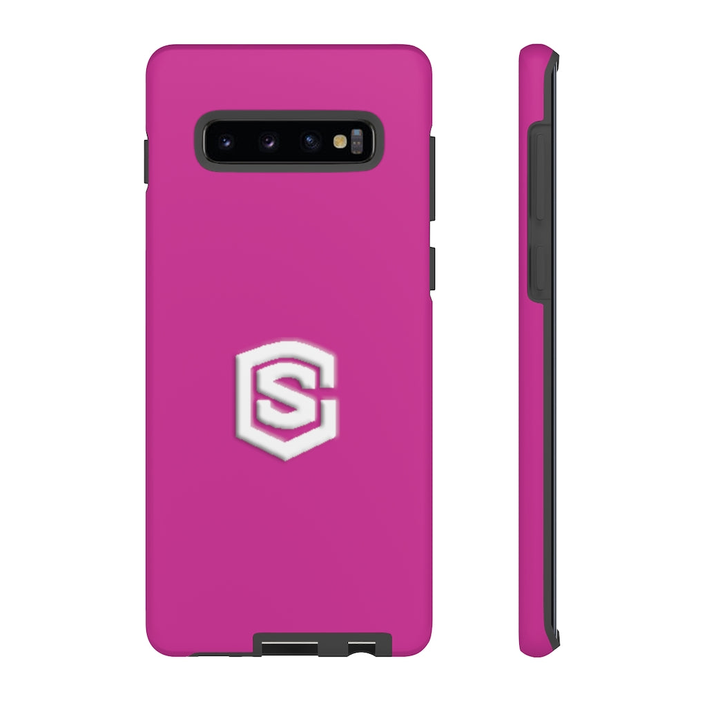 Pink Tough Cases White Logo