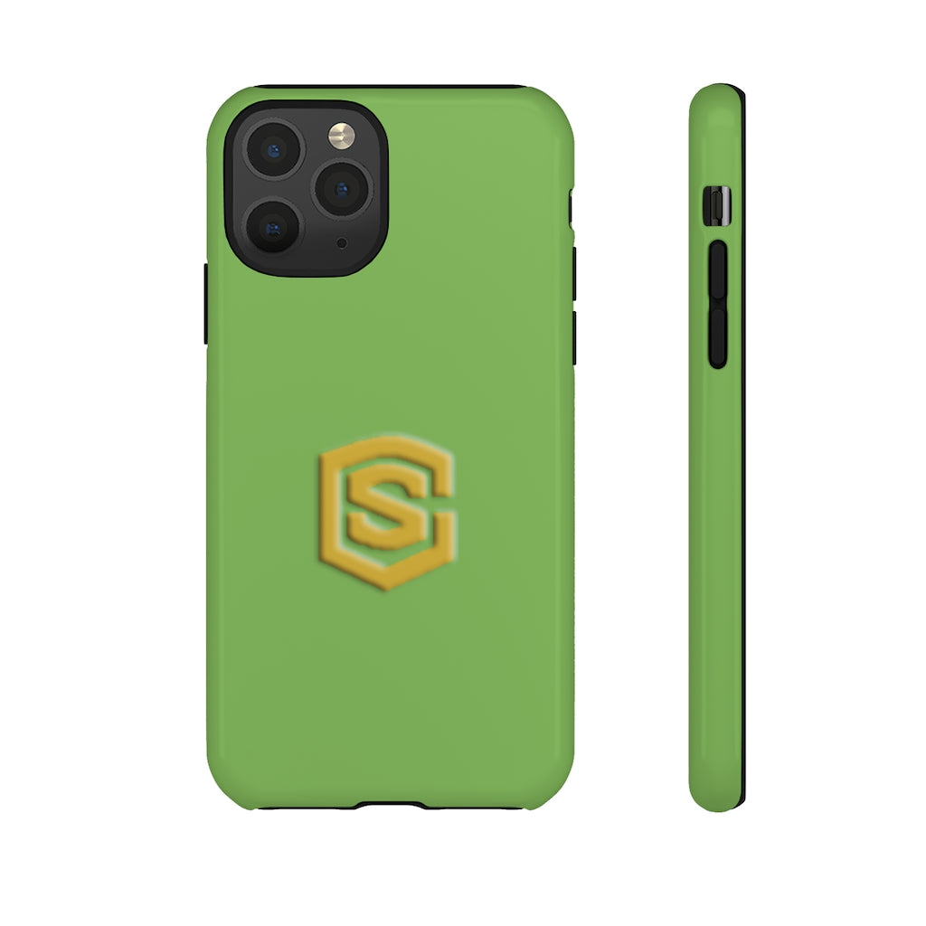 Light Green Tough Cases Gold Logo