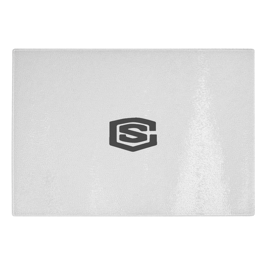 Glass cutting board WITH BLACK LOGO