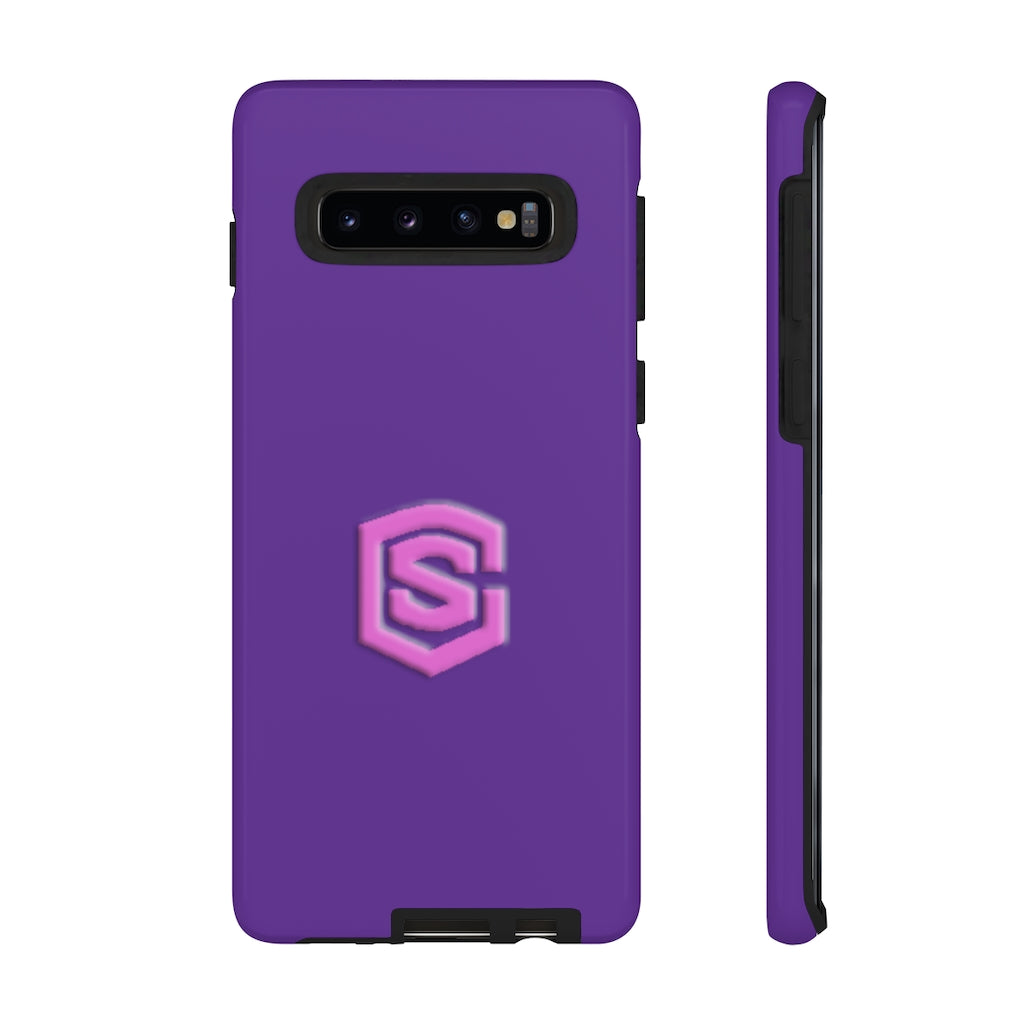 Purple Tough Cases Pink Logo
