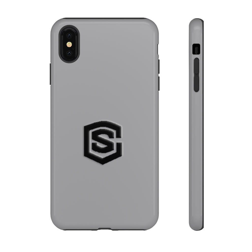 Grey Tough Cases Black Logo