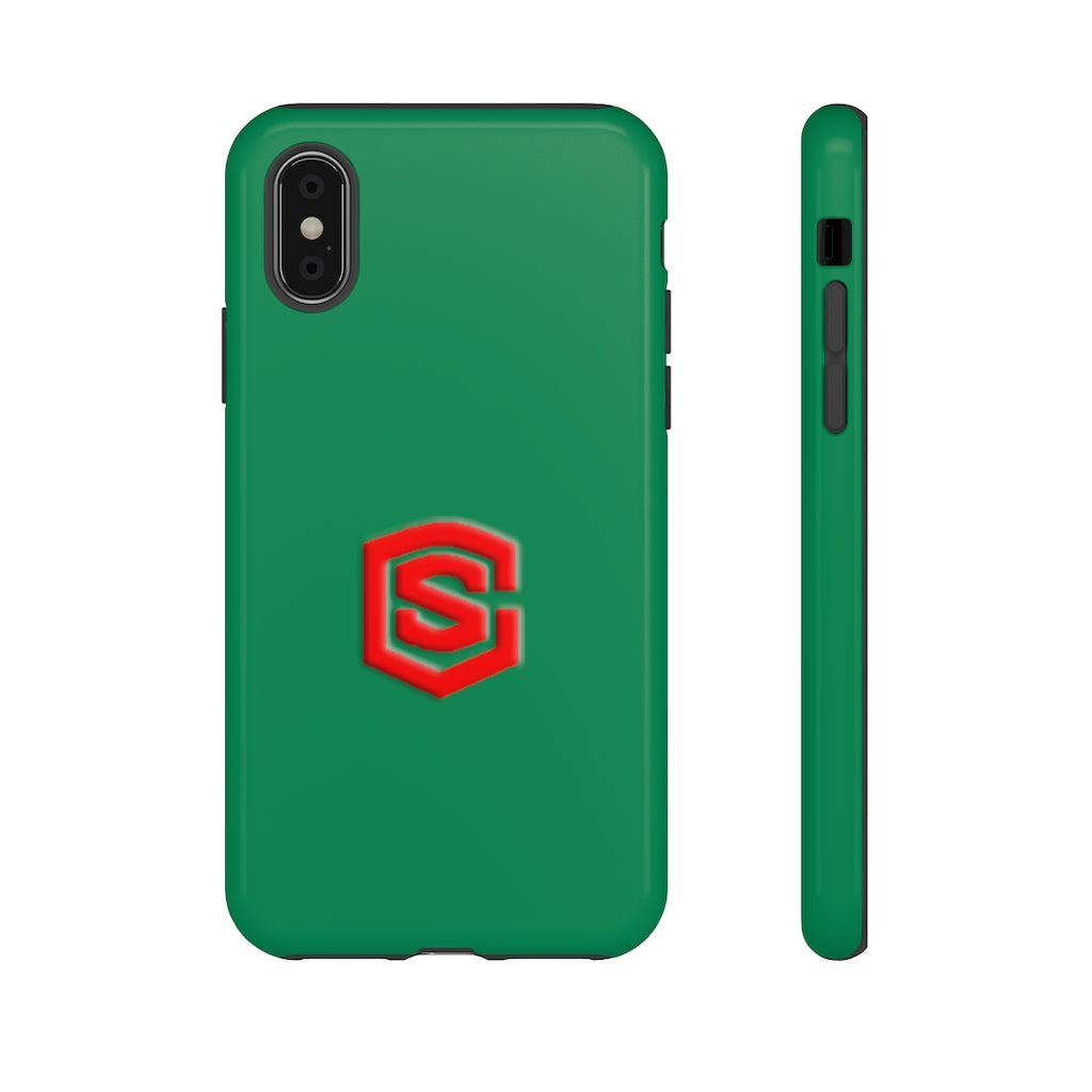 Green Tough Cases Red Logo