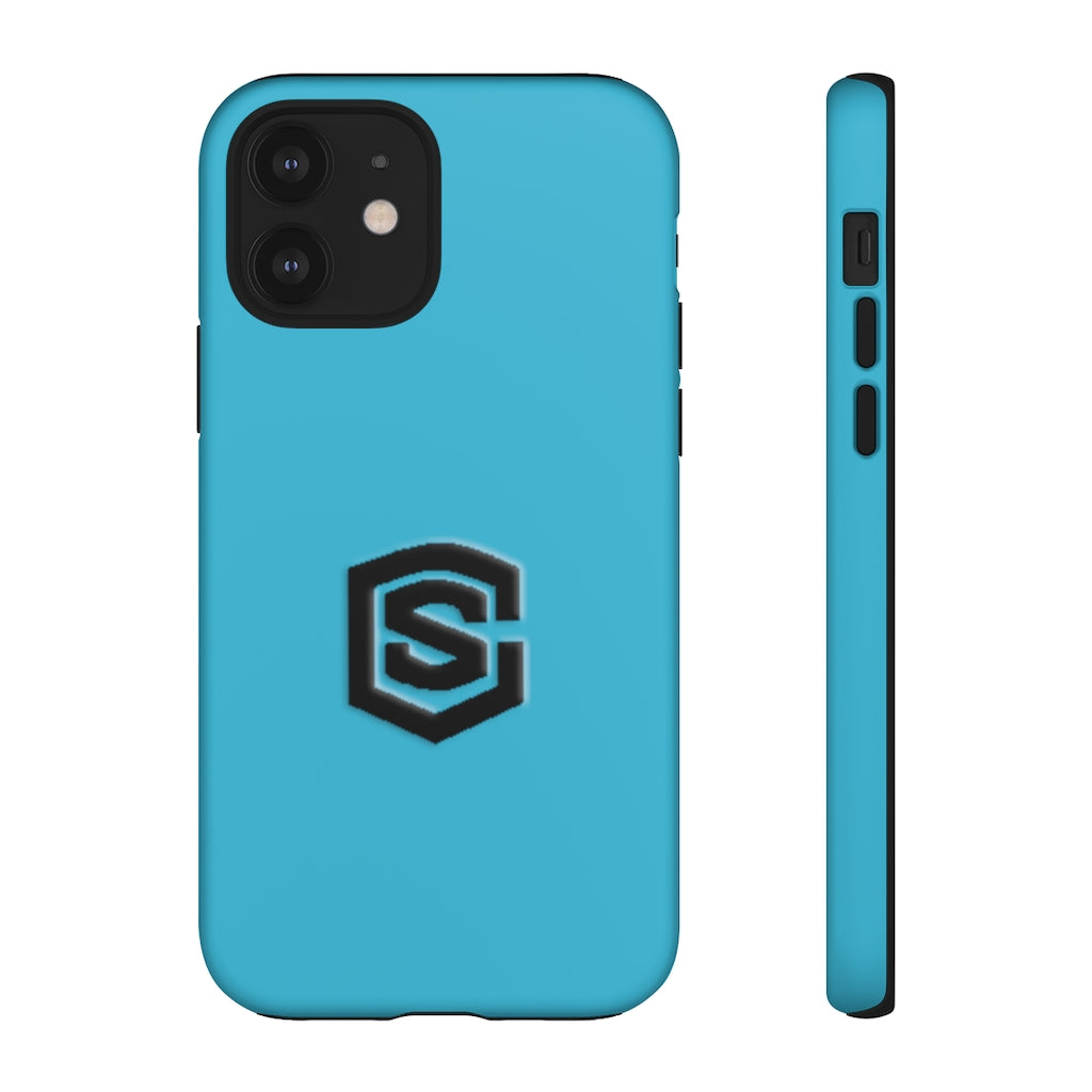 Blue Tough Cases Black Logo
