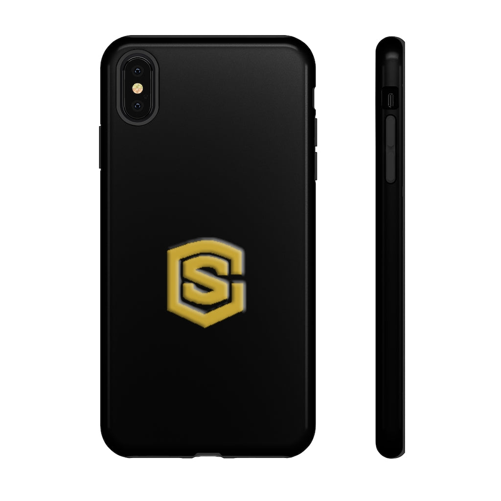 Black Tough Cases Gold Logo