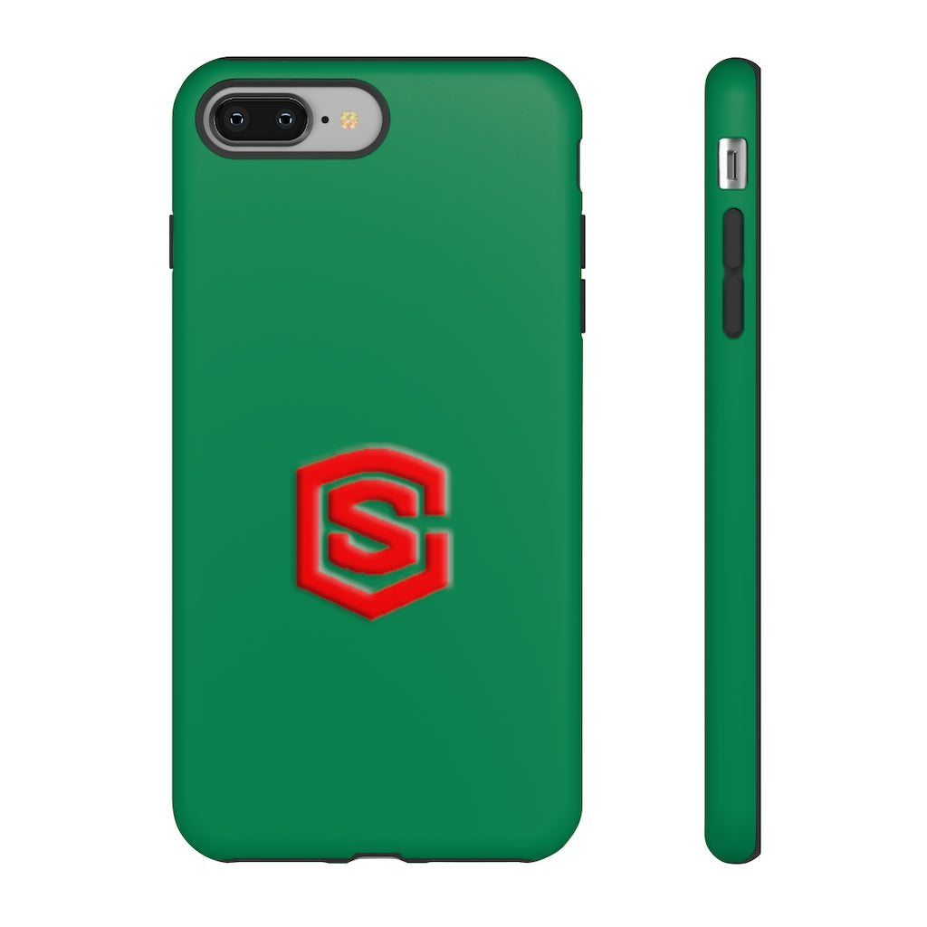 Green Tough Cases Red Logo
