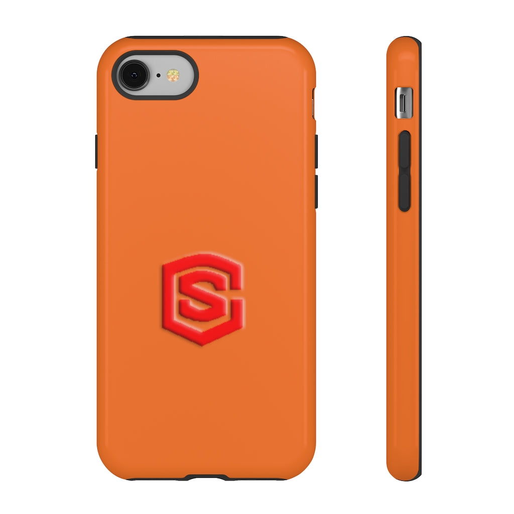 Orange Tough Cases Red Logo
