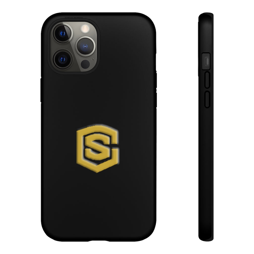 Black Tough Cases Gold Logo