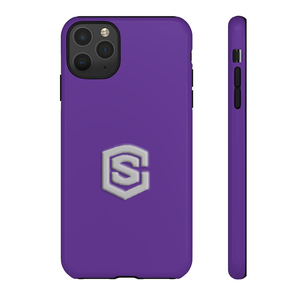 Purple Tough Cases Silver Logo