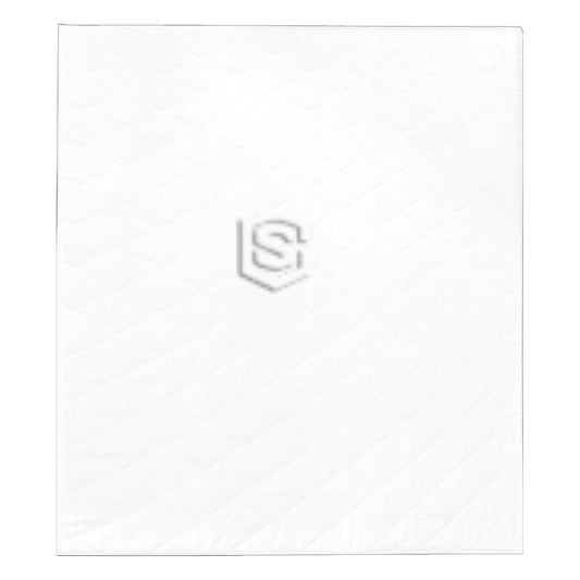 WHITE CUSTOM QUILT WHITE  LOGO Custom Quilt  70" x 80"