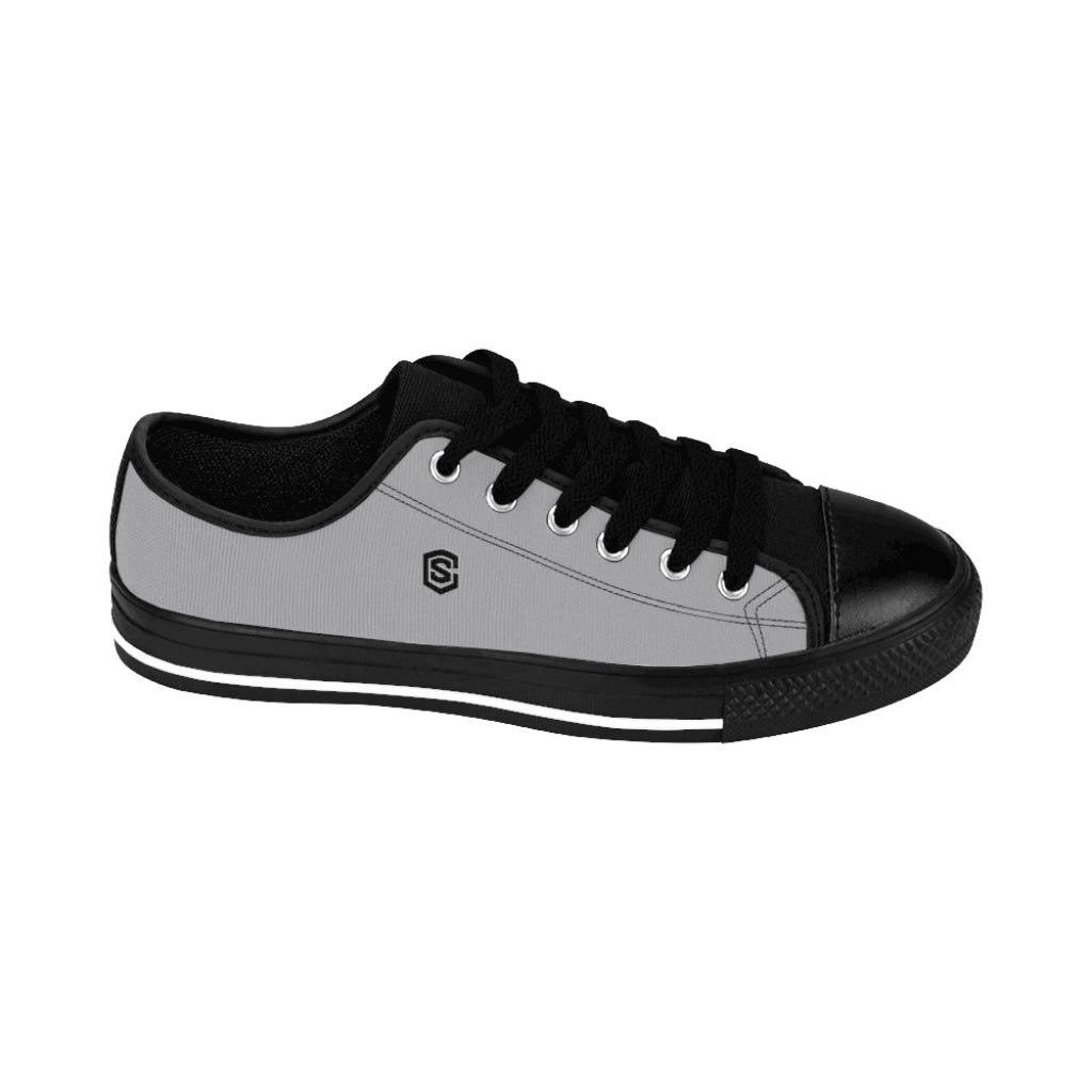 grey Men's Sneakers - black logo