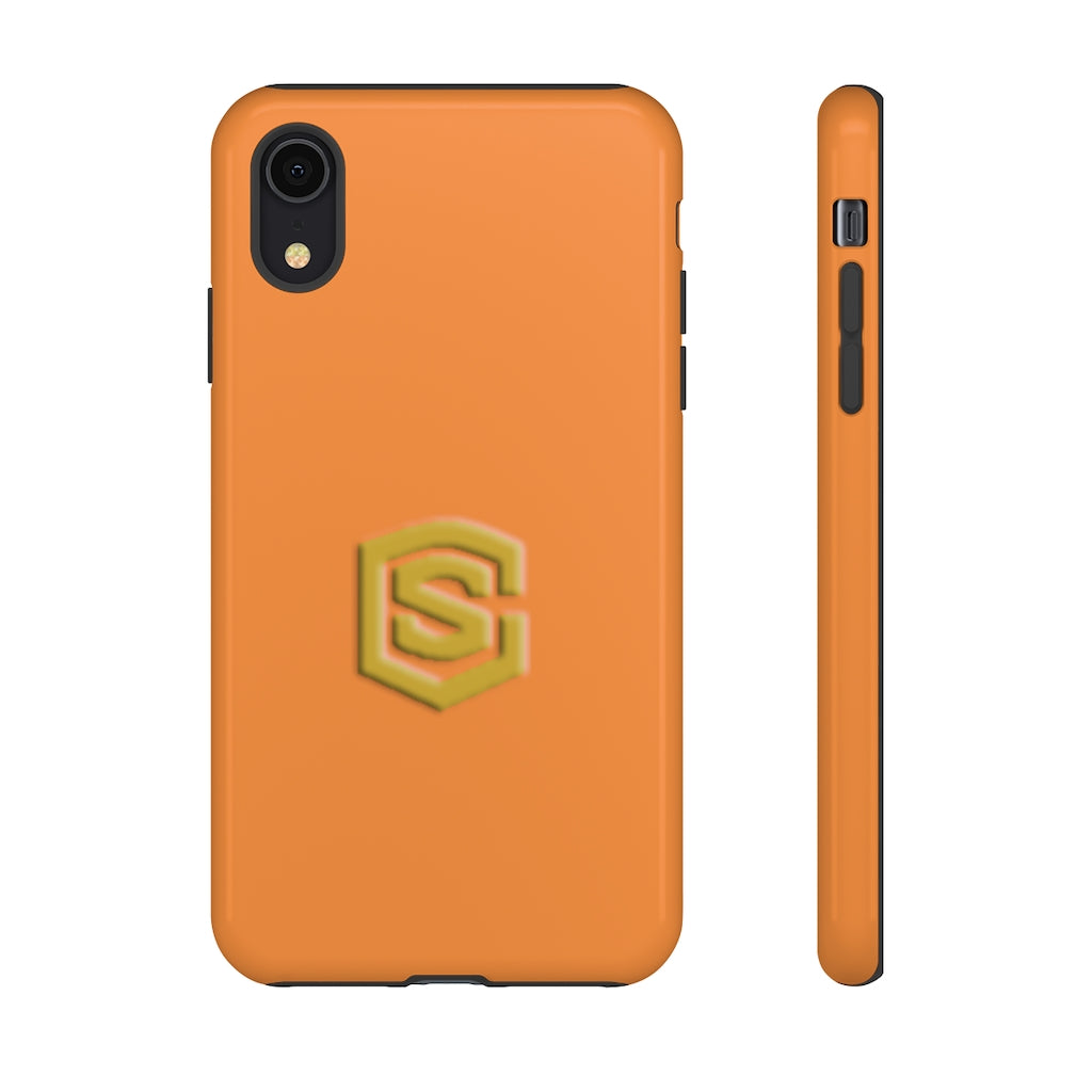 Orange Tough Cases Gold Logo