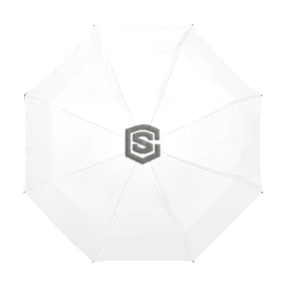White Anti-UV Automatic Umbrella With Grey Logo Anti-UV Automatic Umbrella(Outside Printing)(Model U09)