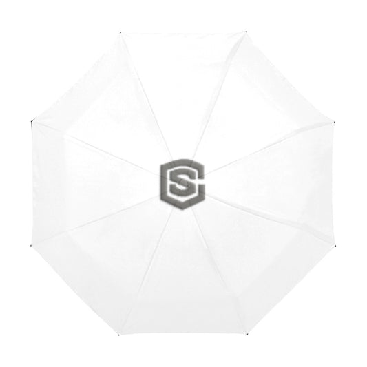 White Anti-UV Automatic Umbrella With Grey Logo Anti-UV Automatic Umbrella(Outside Printing)(Model U09)